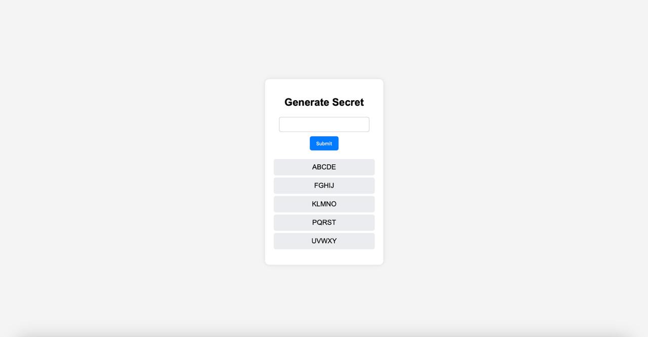 ADB secret generated