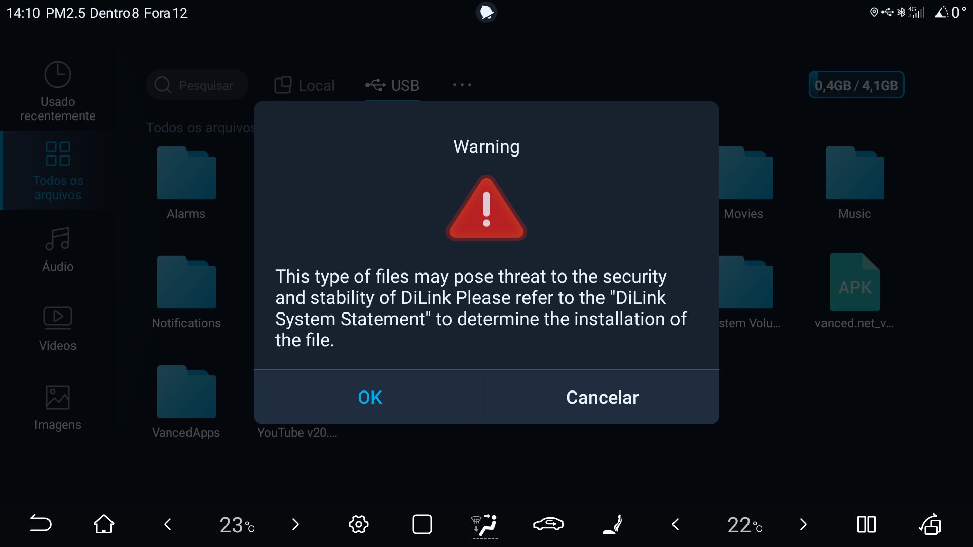 Instalação Aurora Store Aviso
