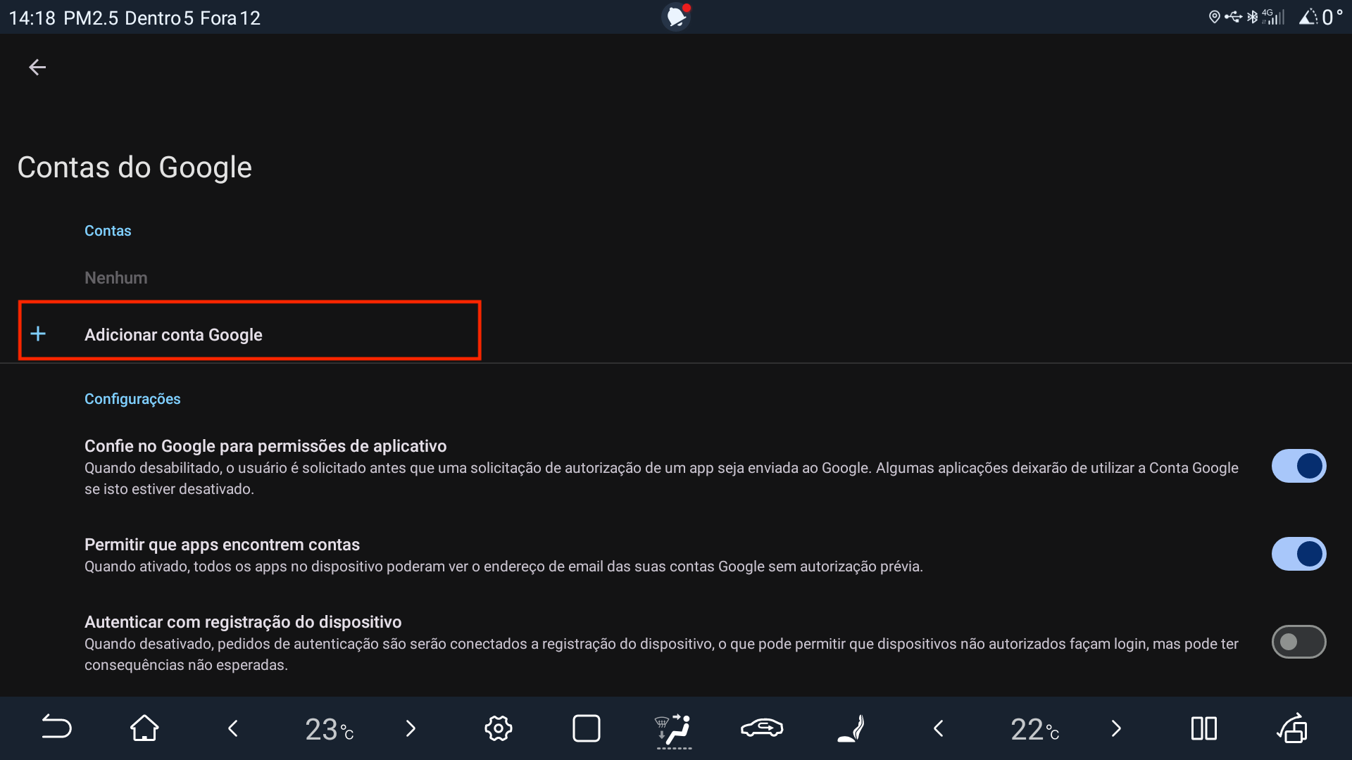 Login Google no MicroG
