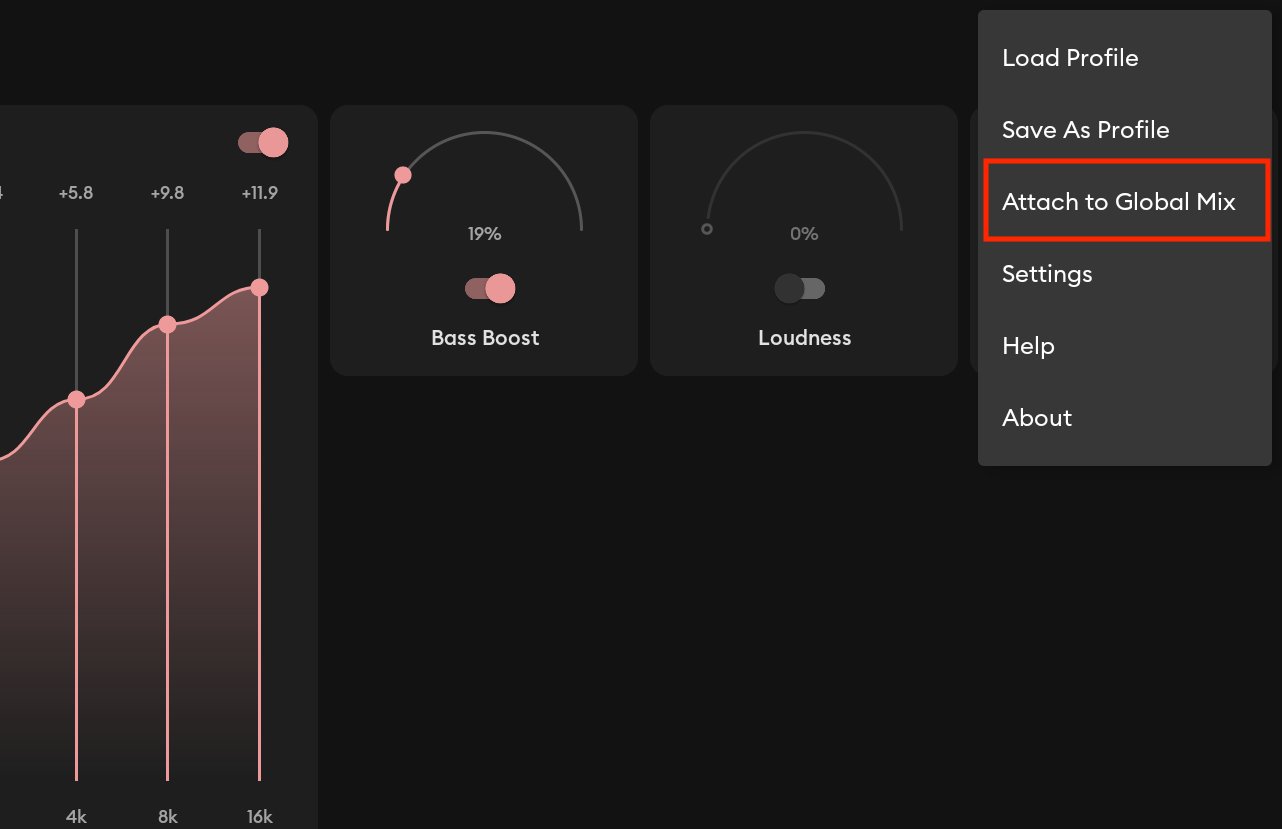 Flat Equalizer Attach to Global Mix